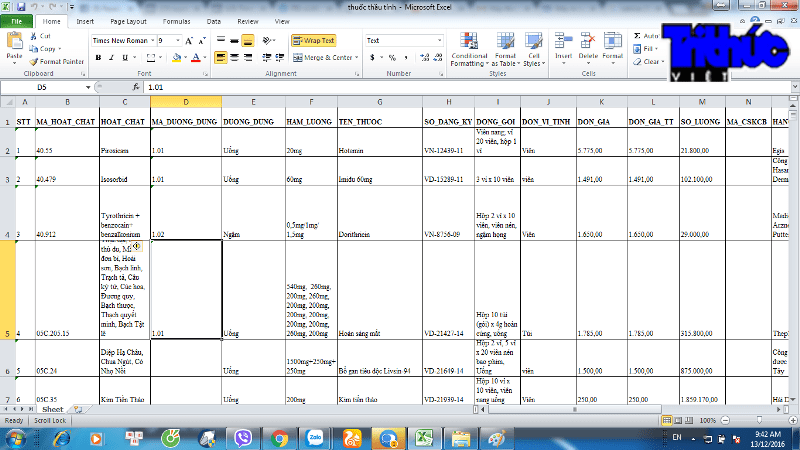 in lập lại tiêu đề trong file excel