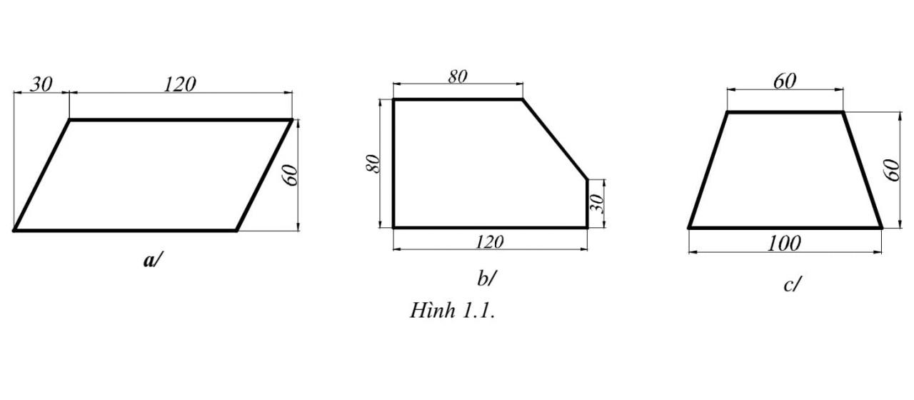 Bài tập AutoCad 2D - Bài số 1-1